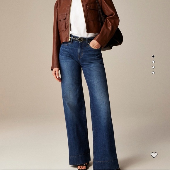 J. Crew Denim - J. Crew Low Rise Denim Trouser Jean - Wide Leg - Size 25 Petite - 25P